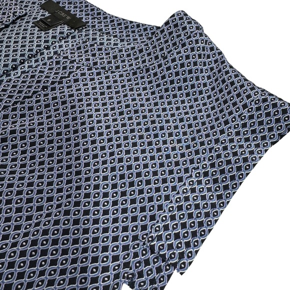 J. Crew Womens Silk Top Blouse Size 8 Cap Sleeves V-Neck Tank Modest Summer Blue - Picture 5 of 11